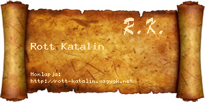 Rott Katalin névjegykártya